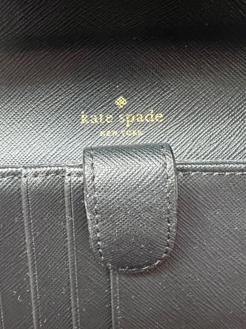 Kate Spade Laurel Way Winni Black Saffiano Leather Crossbody Clutch Wallet - Picture 7 of 10